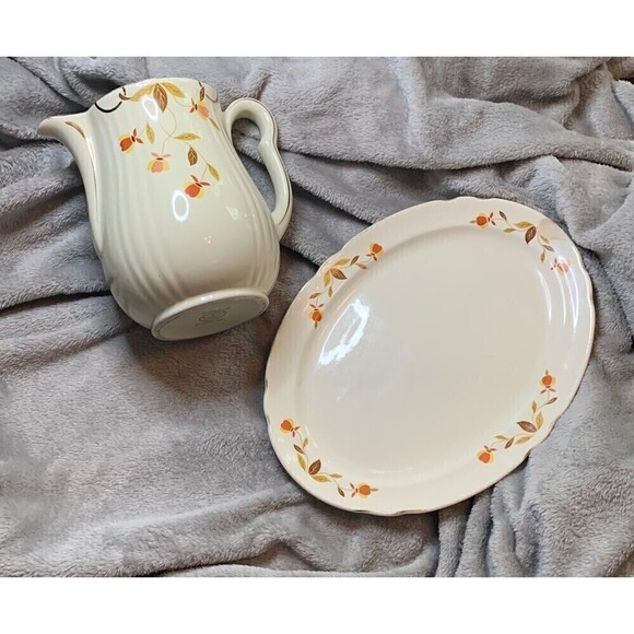 Unique Vintage Other - Autumn Leaf Pitcher & Platter
